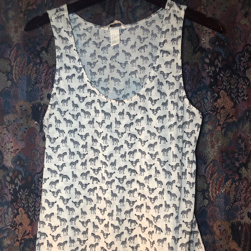 H&M zebra blouse